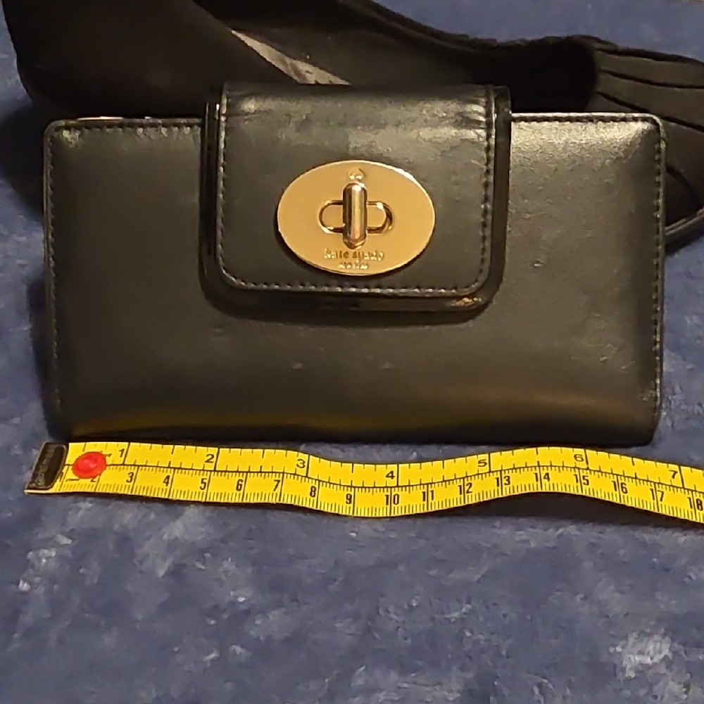 Kate Spade Black Wallet with Silver Clasp